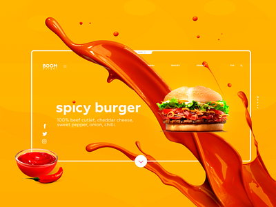 BOOM Burger app burger concept design eat food interface ui ux web