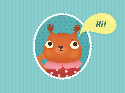 DataArt KidPRO cute illustration kids splash squirrel ui