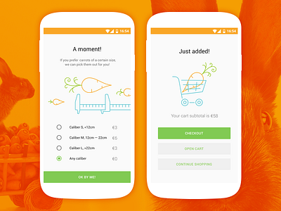 Uber Carrots android carrot graphic design interaction design rabbit ui ux