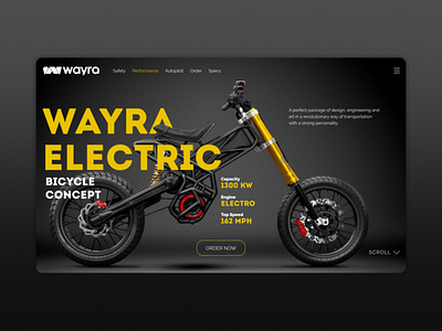 Дизайн обложки сайта мотоцикла Wayra adobe indesign design figma illustration indesign tilda ui ux web webdesign website