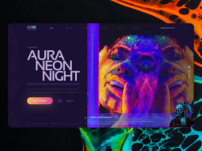 Neon | Concept design fashion figma neon style web