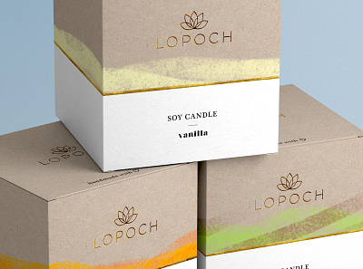 Lopoch candles packaging design design