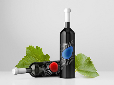 Wine labeling design illustration
