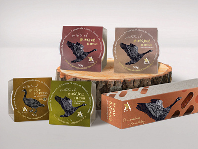 Goose pâté packaging design illustration