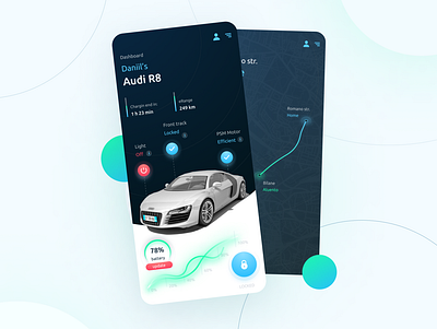 Audi concept application app application audi car concept design tesla ui