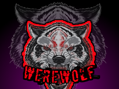 The Werewolf branding design icon logo