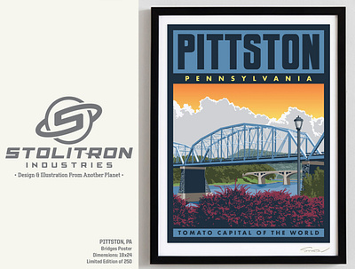 Local Landmark Poster-Pittston graphic design illustration poster