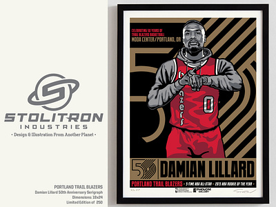 Trail Blazers 50th-Lillard Poster