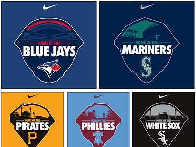 Nike MLB Local View Graphic baseball graphic design illustration mlb nike screenprint stadiums t shirt design