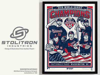 Nationals 5-Player World Series Champions Poster by Randy Stolinas