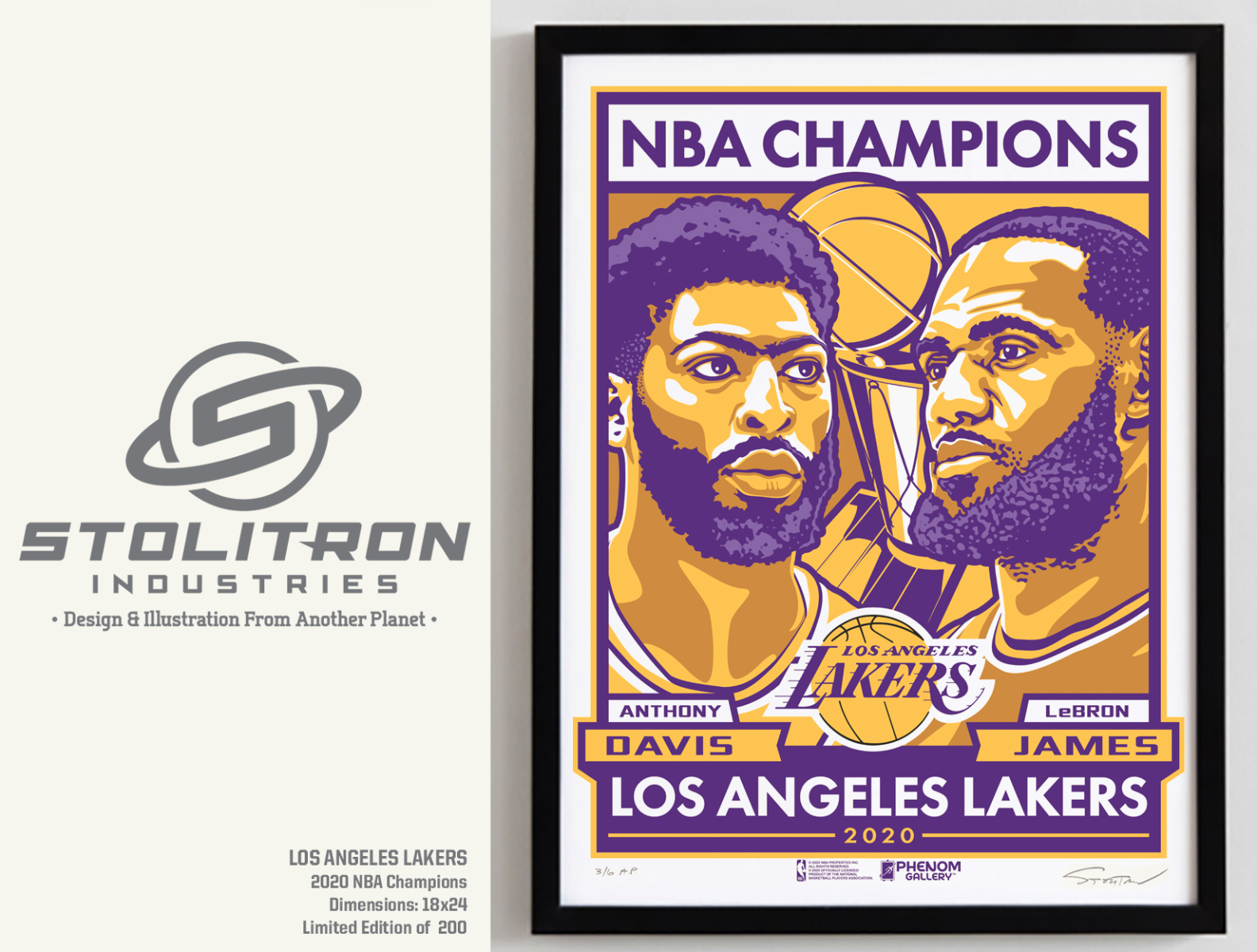 Los Angeles Lakers 2020 NBA CHAMPIONS 3-POSTER SET - Lebron James