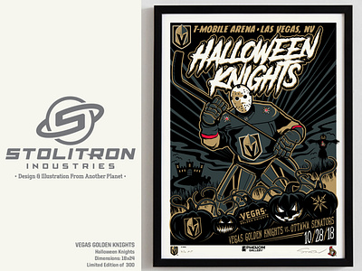 Halloween Knights-Vegas Knights Poster