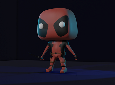 Deadpool character blender 2.9 blender3d character design modeling