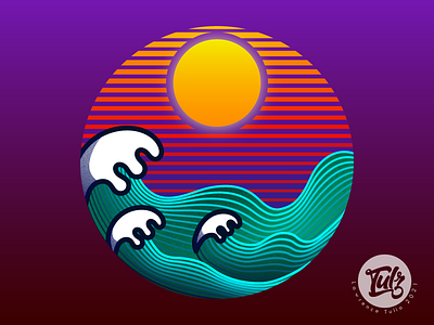 Retro-waves adobe illustrator art chill cool design gradient illustration retro sunset texture vector waves