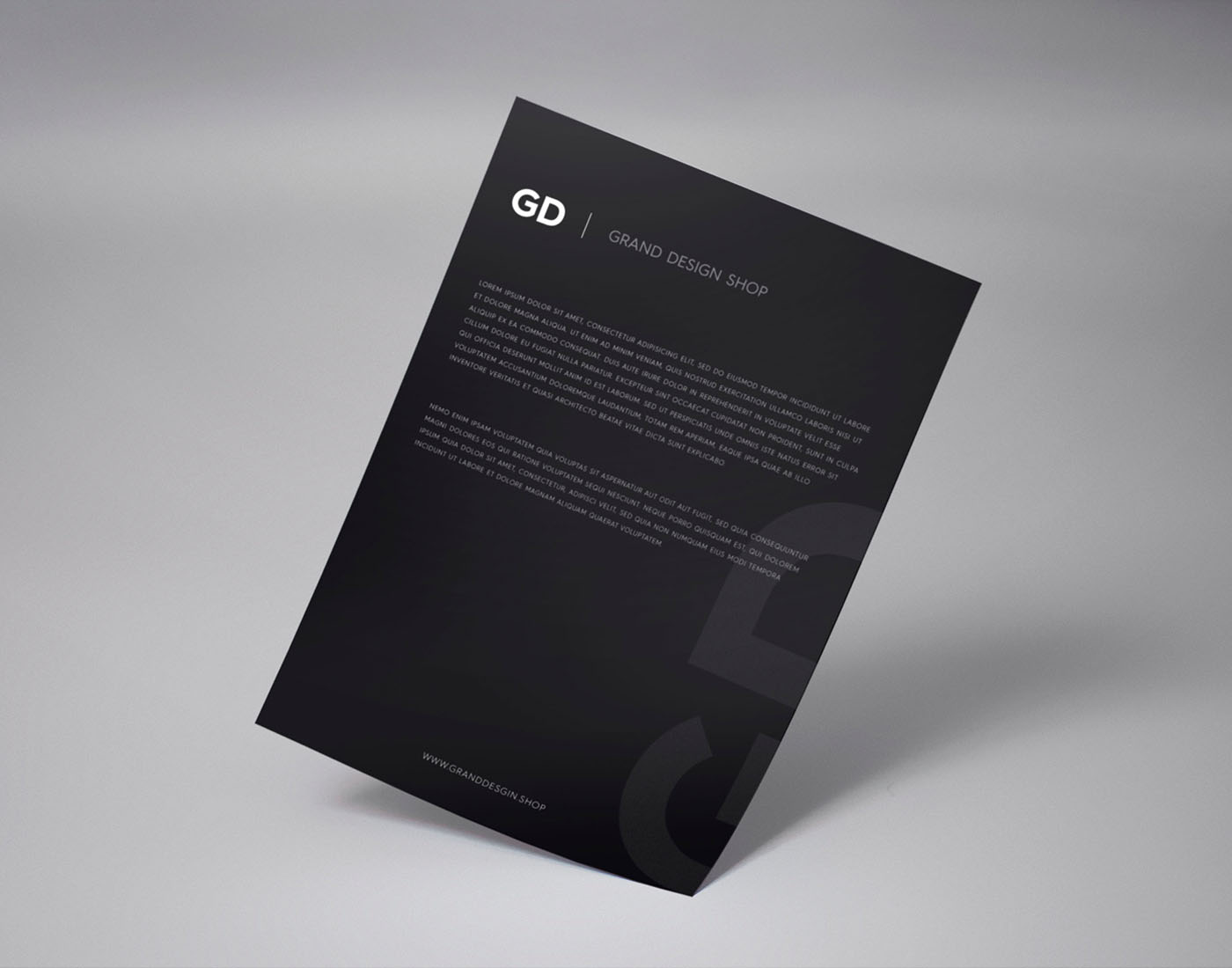Download A4 Paper PSD MockUp (free) by Grand Design Shop on Dribbble