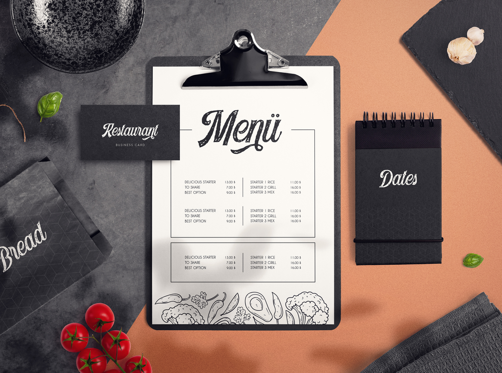 Food & Restaurant Mockup Collection by Grand Design Shop on Dribbble