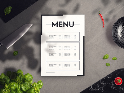 Restaurant Menu Mockup FREE brand design flyer food free free psd kitchen menu menu design mock up mockup poster restaurant restaurant branding