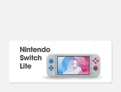 Product Card (Nintendo Switch Lite) animation app branding design flat icon illustration logo nintendo switch lite product card typography