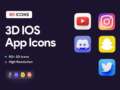 Download 3D IOS App Icons