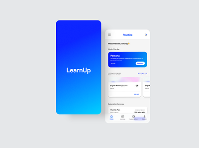 LearnUp (Onlin app mobile mobile app ui ux