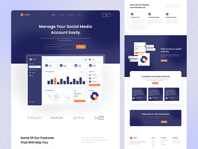 Komed - Landing Page Design