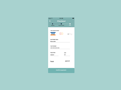 Credit Card Checkout app checkout daily ui design mobile design ui ux