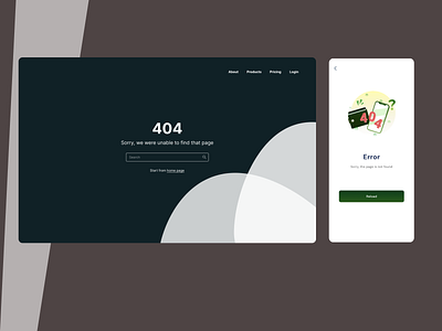404 Error -Daily UI day 8 404 error daily ui design mobile design