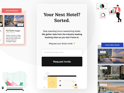 Hotel List — AI Curated Accommodation accommodation ai booking curation hotel hotels landing landing page design mobile mobile design mobile ui travel travel agency traveling ui uidesign uidesing