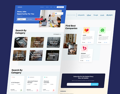 Workers - Website for JobSeeker design figma openforwork ui ux webdesign