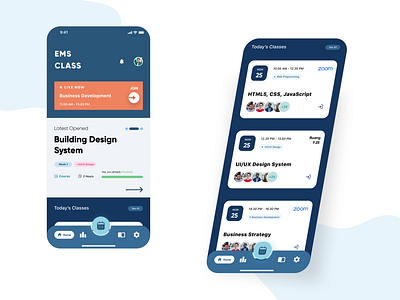 EMS CLASS Online - Mobile Design design e learning figma homepage landing page mobile ui ui design ux ux design website