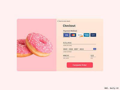 002. Daily UI - Checkout