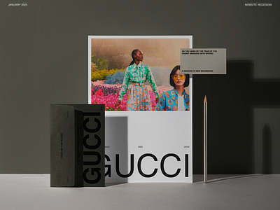 GUCCI REDESIGN CONCEPT branding design graphic design typography ui ux web