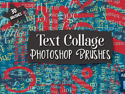 Text Collage Photoshop Brushes