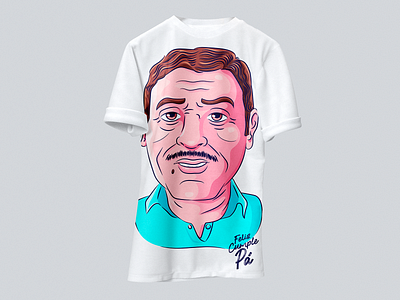 Ilustración / Día de la Padre arte digital camiseta caricature father illustration tipography vector