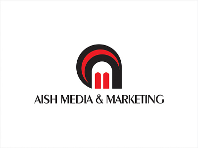 aish media and marketing johnreny14 branding design design studio illustration logo logo design typography vector