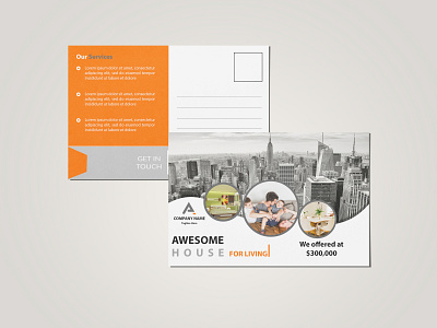 Post Card Design branding graphic design illustration print ready post card