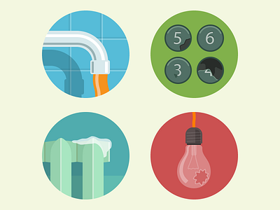 Bad Living Conditions Icons