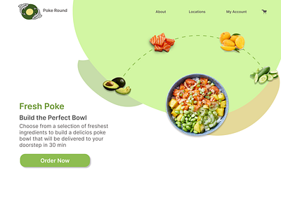 Poke Delivery Home Page branding graphic design logo web design