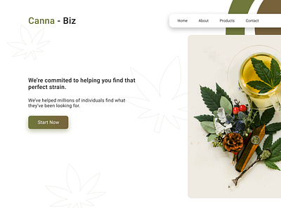 Landing Page cannabis dailyui figma homepage landingpage uidesign