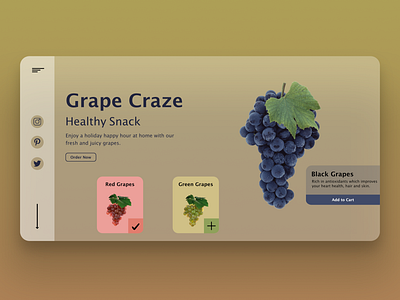 Grape Craze - Landing Page Concept Design branding design grape grapes landign page landing page design minimal ui ui ux ux web web design webdesign