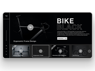 Black Bike - Landing Page Concept Design bicycle bike black branding design landign page landing page design minimal ui ui ux ux web web design webdesign