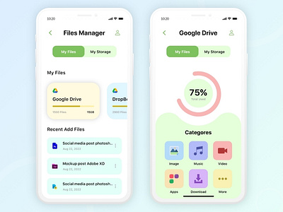 Files Manager UI Design