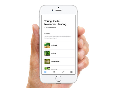 Plant App garden ios iphone app plant seed ui