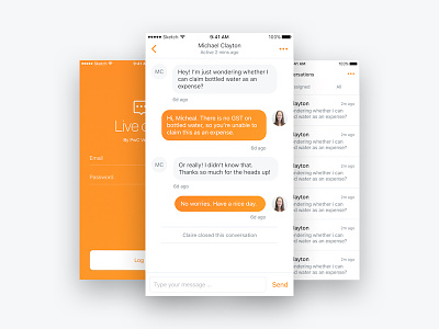 Live chat chat ios mobile support web