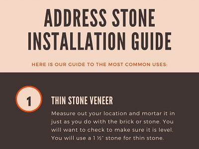 Address Stone Installation Guide app branding design flat icon illustration logo typography ux vector web