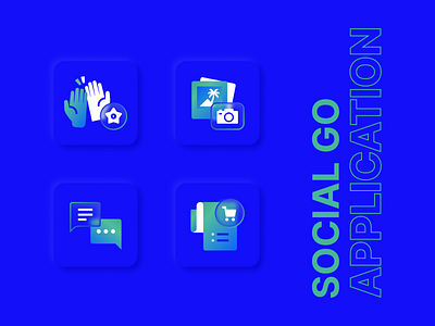 Icon for Social Go Application design glass glassmorphism icon ui vector