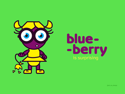 Blueberry Illustration branding character color contrast design graphic design hero illustration packaging packing