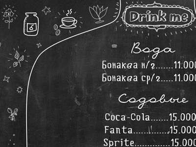 bar menu bar cafe chalk food menu