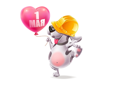 Labour Day balloon dog heart icon labour