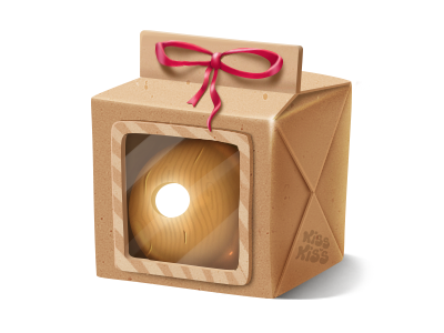 Craft paper box ball box craft paper wood